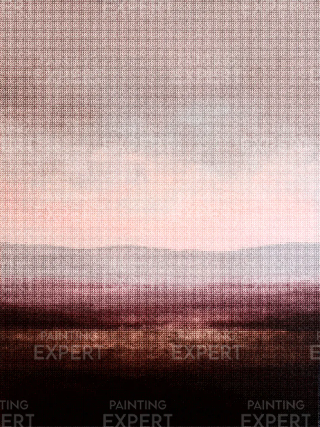 Diamond Painting Abstrakte minimalistische Landschaft in Lila, Taupe und Bordeauxrot - Image 2