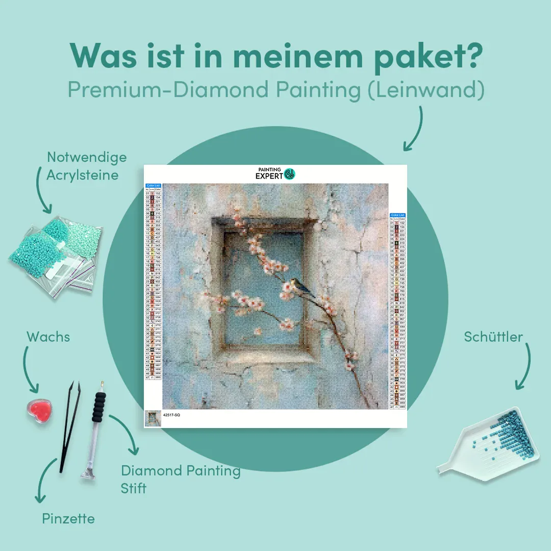 Diamond Painting Blühendes Fenster zur Vergangenheit - Image 6