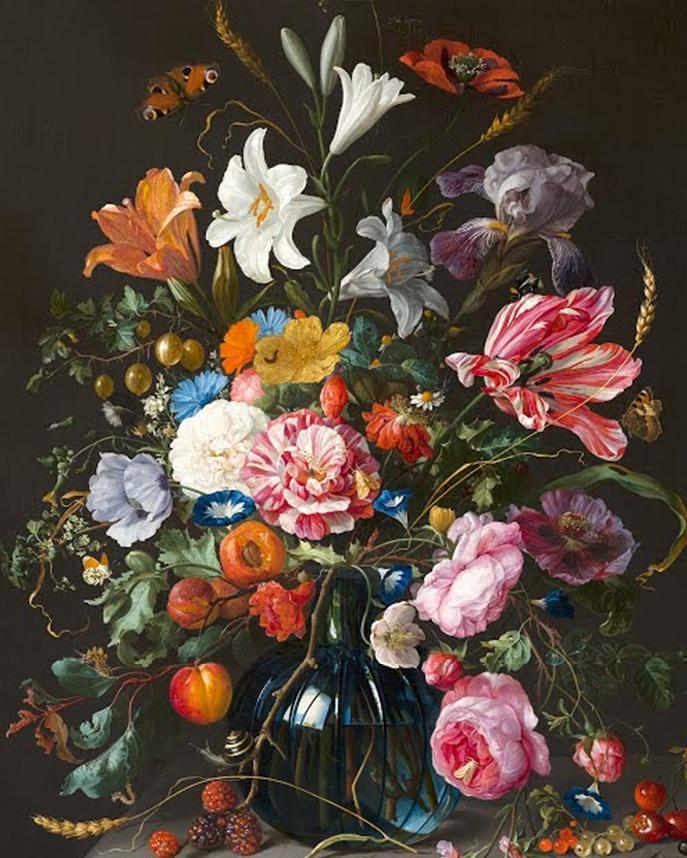 Diamond Painting Blumenporträt in einer blauen Vase - Image 2