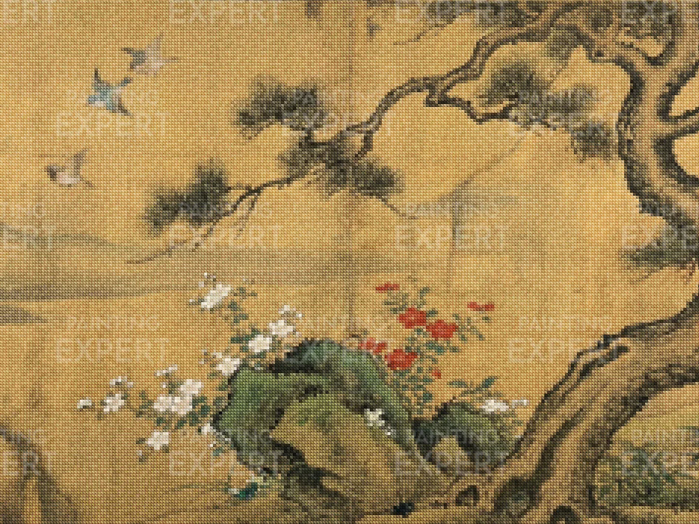 Diamond Painting Blüte unter der alten Kiefer Japan - Image 2