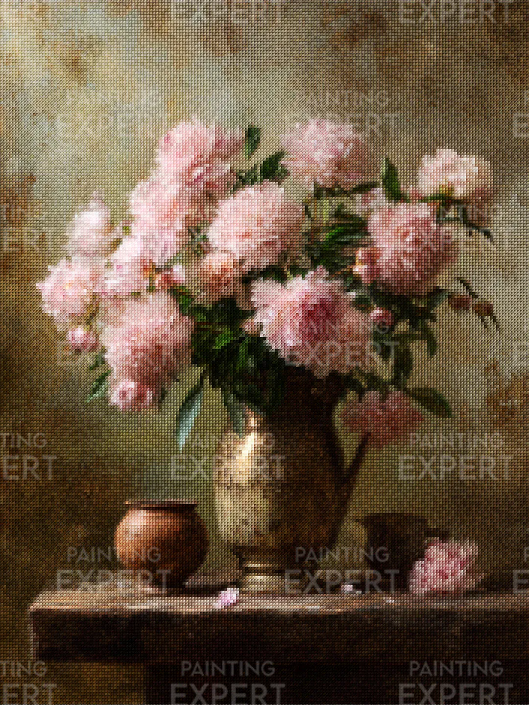 Diamond Painting Brocante Rosa Pfingstrosen - Image 2