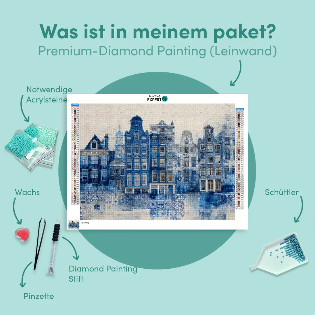 Diamond Painting Collage von Delft, in Delfter Blau - Image 6