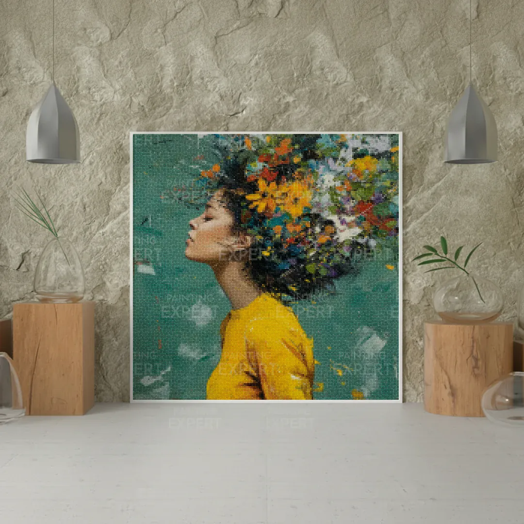 Diamond Painting Das Mädchen und die Blumen - Image 4