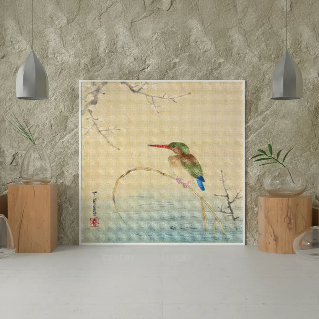 Diamond Painting Eisvogel am Ufer Japan - Image 4