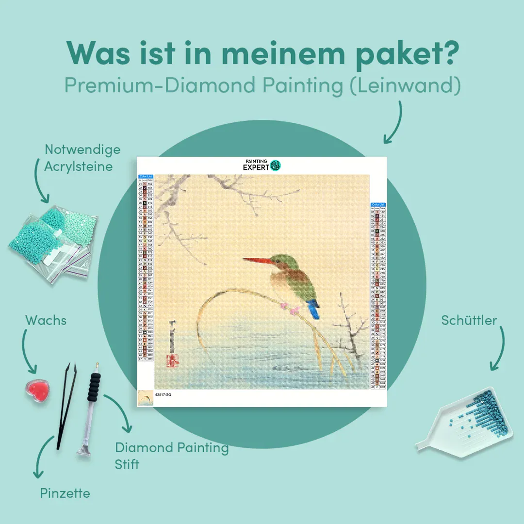 Diamond Painting Eisvogel am Ufer Japan - Image 6