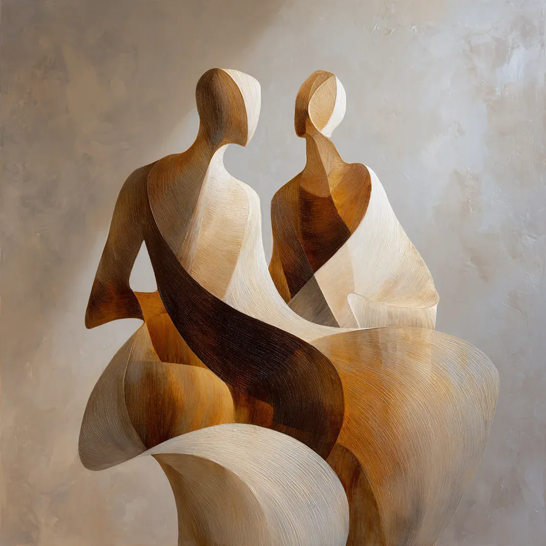 Diamond Painting Fließendes Paar Abstrakte Figur - Image 3