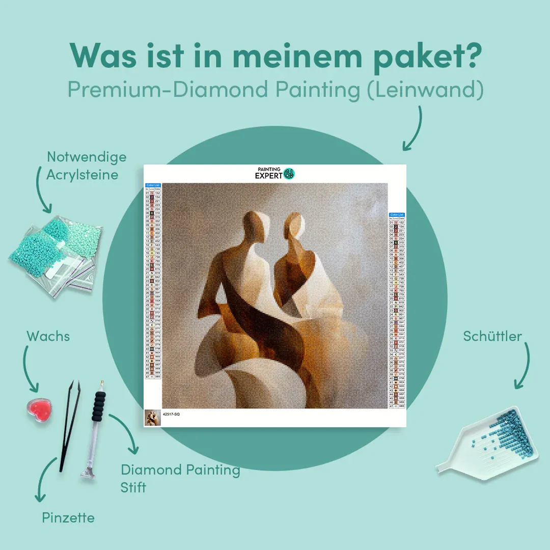 Diamond Painting Fließendes Paar Abstrakte Figur - Image 6