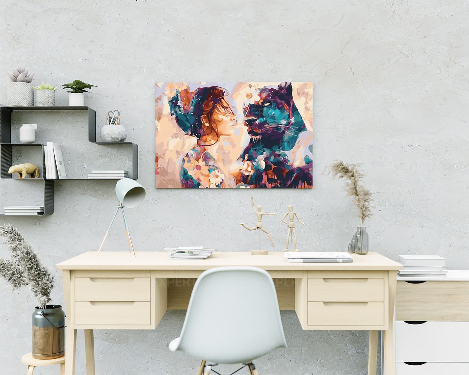 Diamond Painting Frau mit Lepoard - Image 2