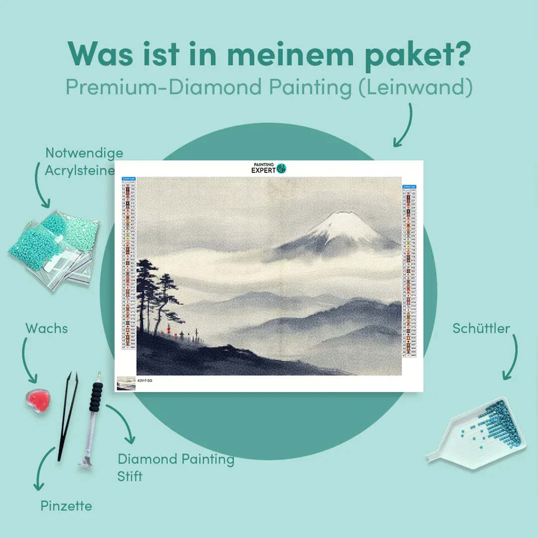 Diamond Painting Fuji über dem Nebel Japan - Image 6