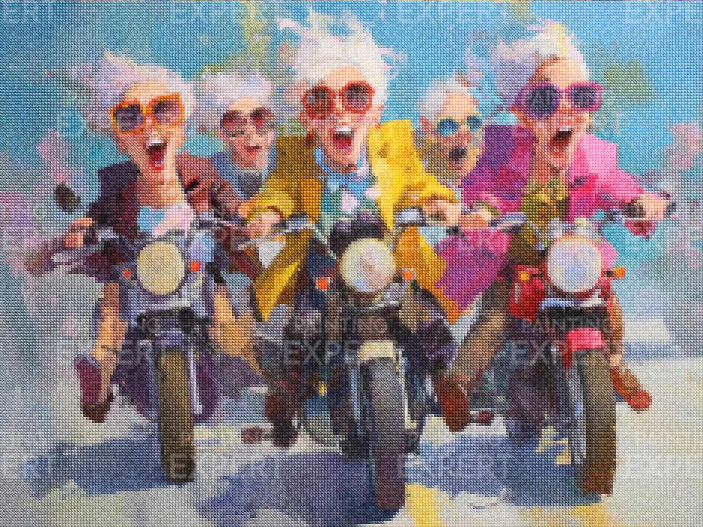 Diamond Painting Gemütliche Damen beim Motorradfahren - Image 2