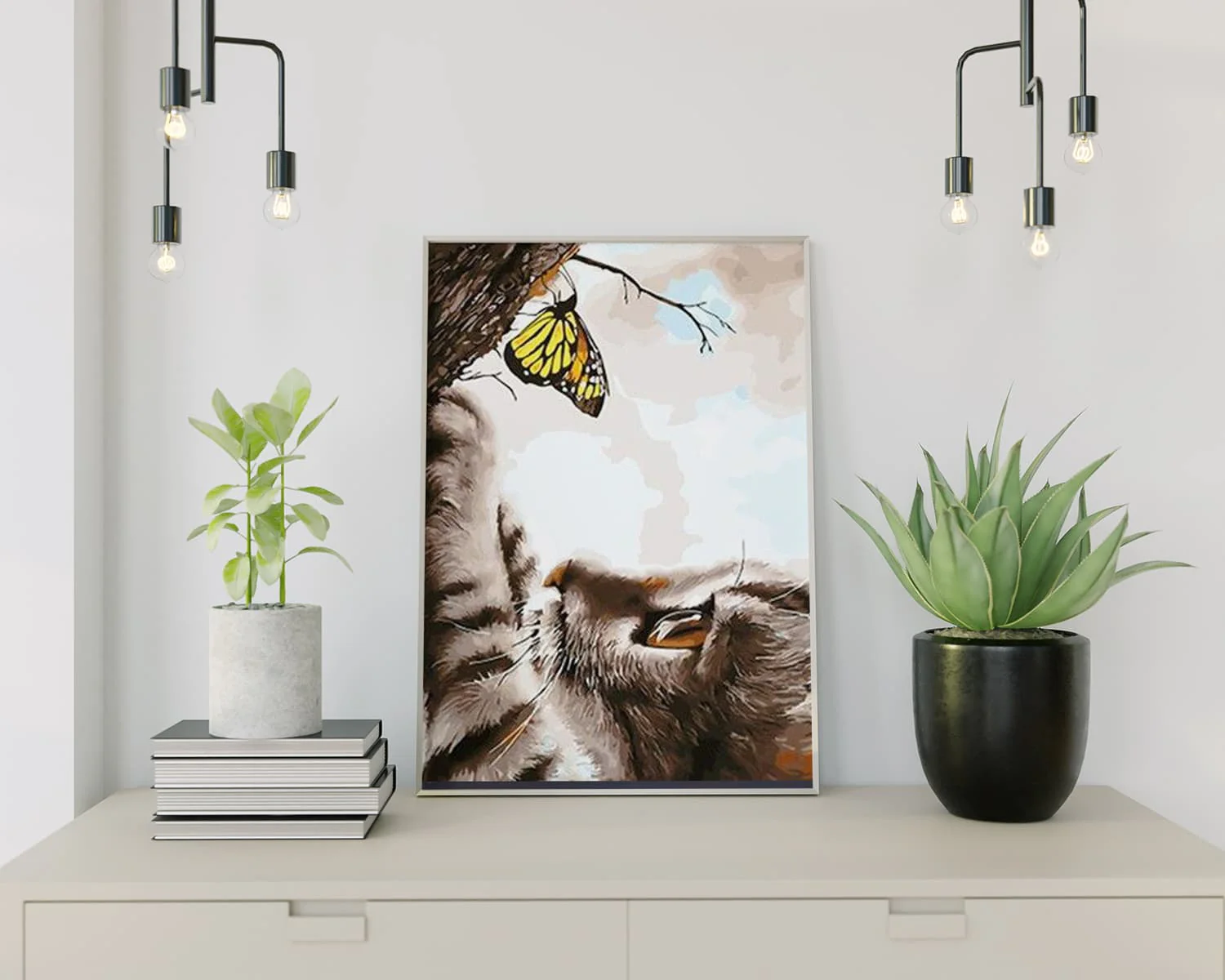 Diamond Painting Katze und ein Schmetterling - Image 2