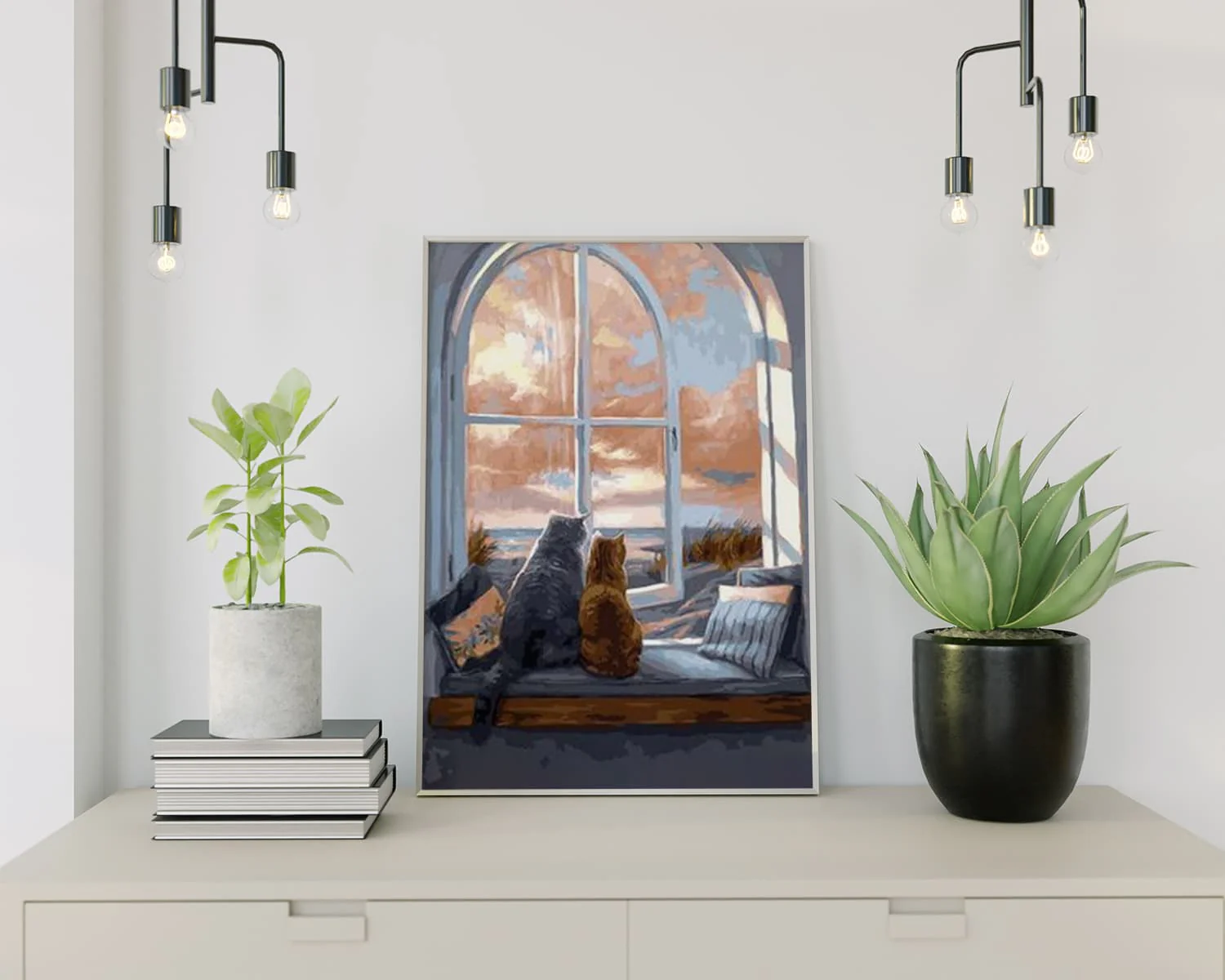 Diamond Painting Katzen am Fenster - Image 2