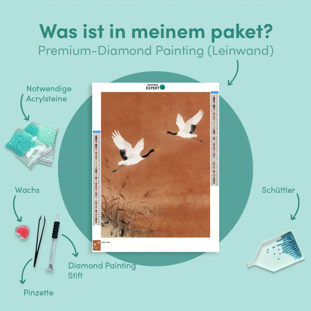 Diamond Painting Stilles Meer in monochromen Farbtönen Japan - Image 6