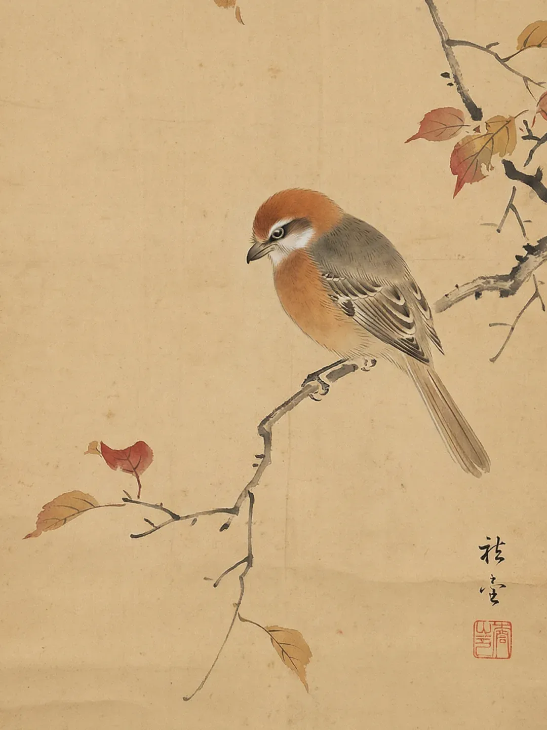 Diamond Painting Vogel auf einem stillen Ast Japan - Image 3