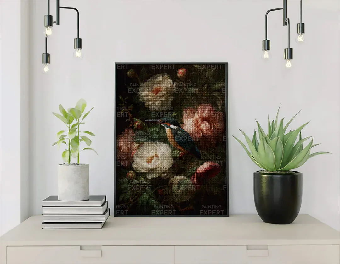 Diamond Painting Vögel in voller Blüte – Ein harmonisches Zusammenspiel von Natur und Farben - Image 4