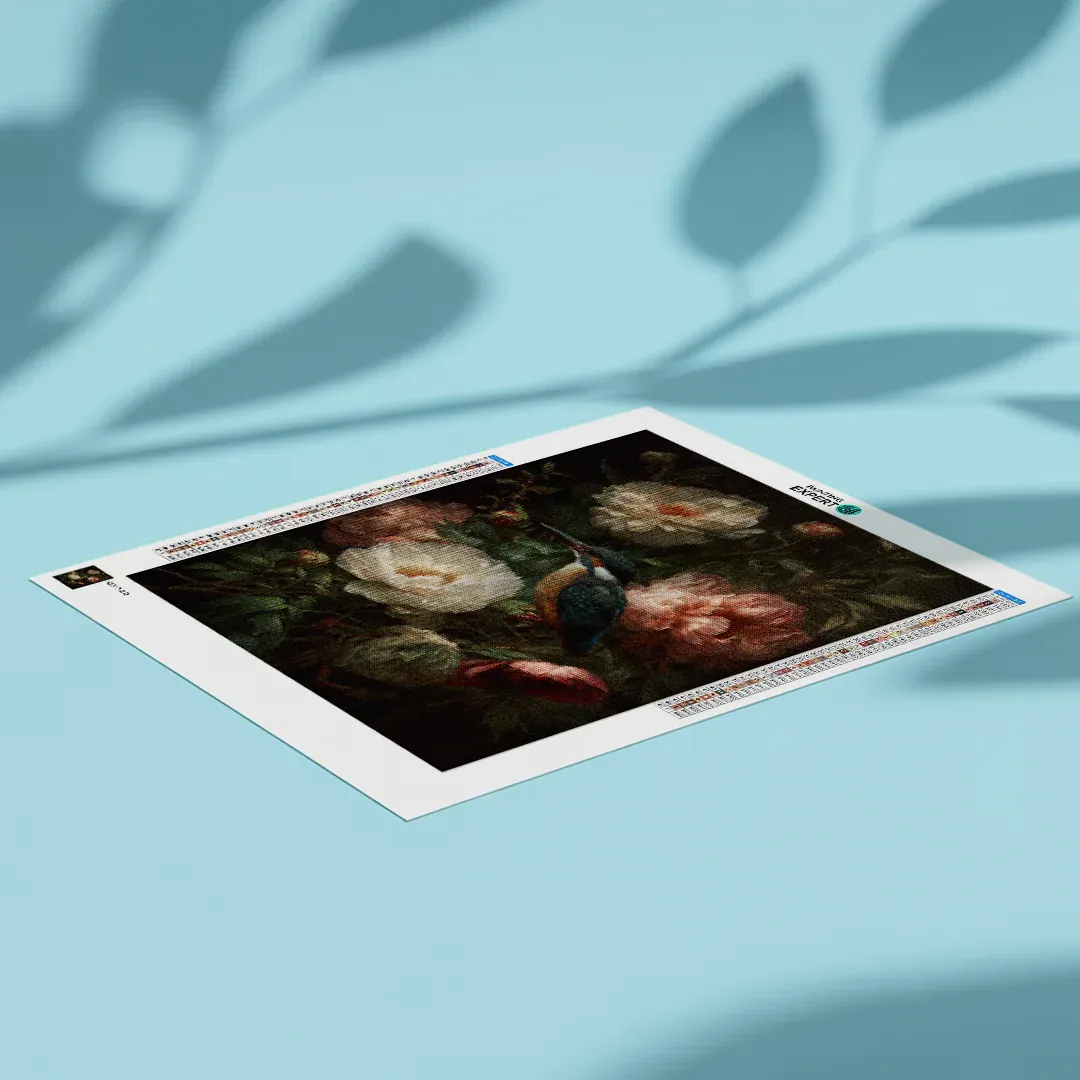 Diamond Painting Vögel in voller Blüte – Ein harmonisches Zusammenspiel von Natur und Farben - Image 5