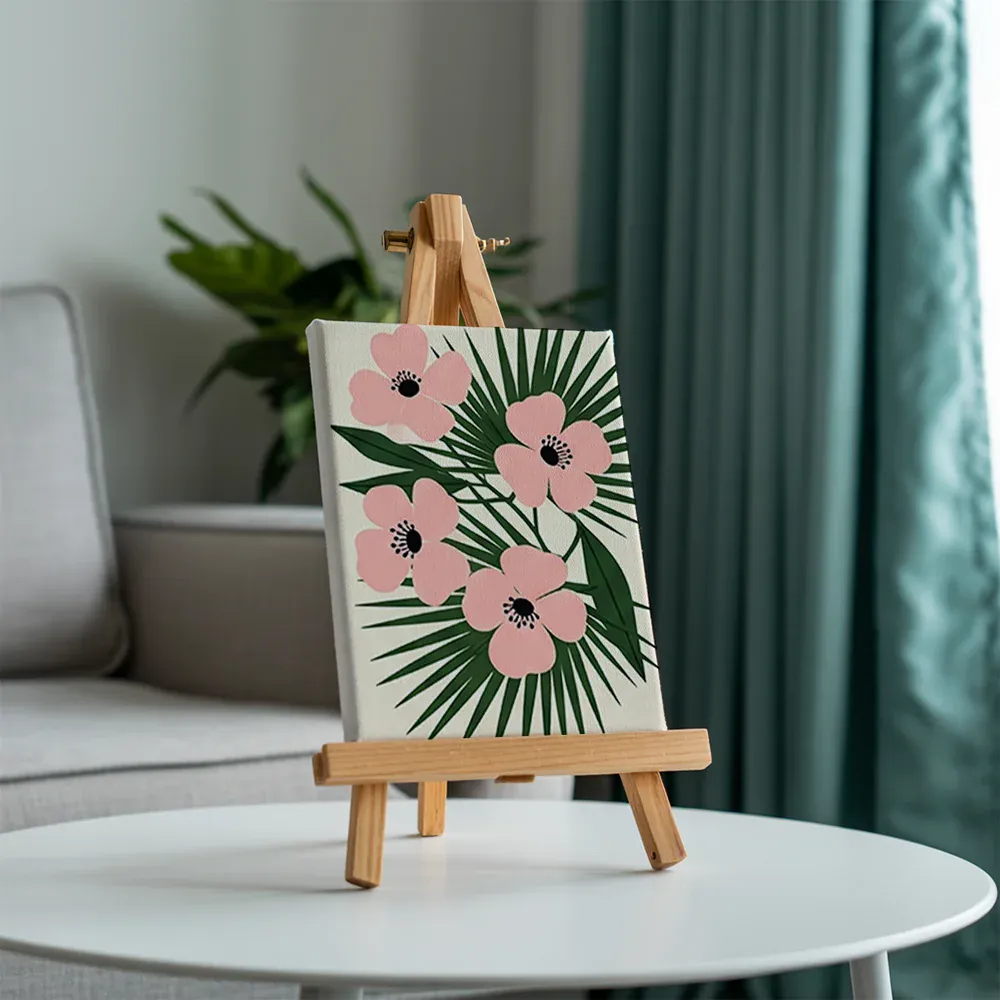 Malen nach Zahlen – 6 Mini-Gemälde - Auffällige Blumen - Image 6