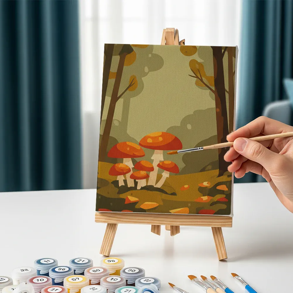 Malen nach Zahlen – 6 Mini-Gemälde - Bernstein-Waldweg - Image 7