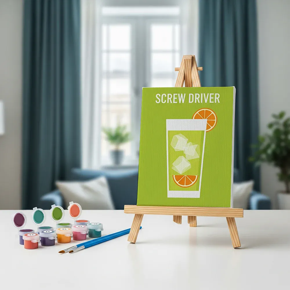 Malen nach Zahlen – 6 Mini-Gemälde - Cocktailkollektion - Image 3