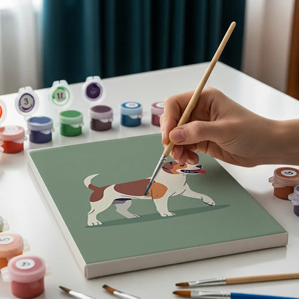 Malen nach Zahlen – 6 Mini-Gemälde - Die Dog-Days-Kollektion - Image 8