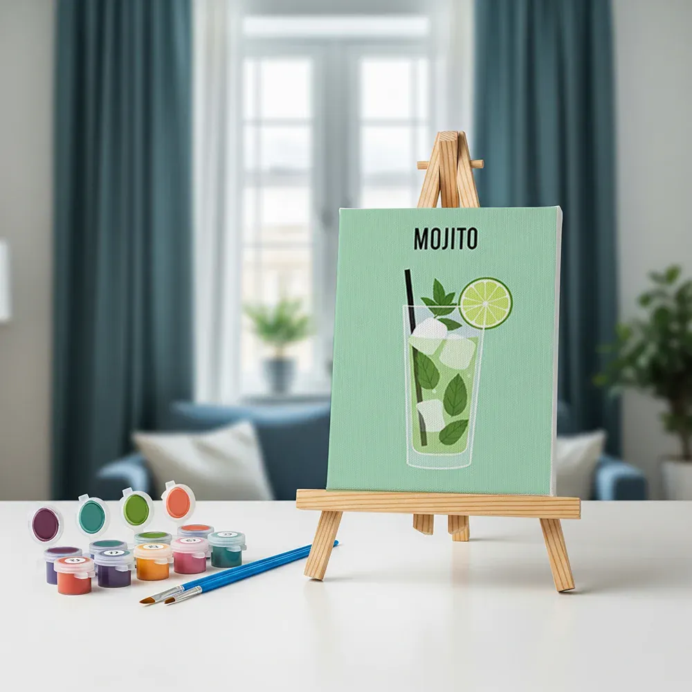 Malen nach Zahlen – 6 Mini-Gemälde - Die Kunst des Schenkens - Image 3