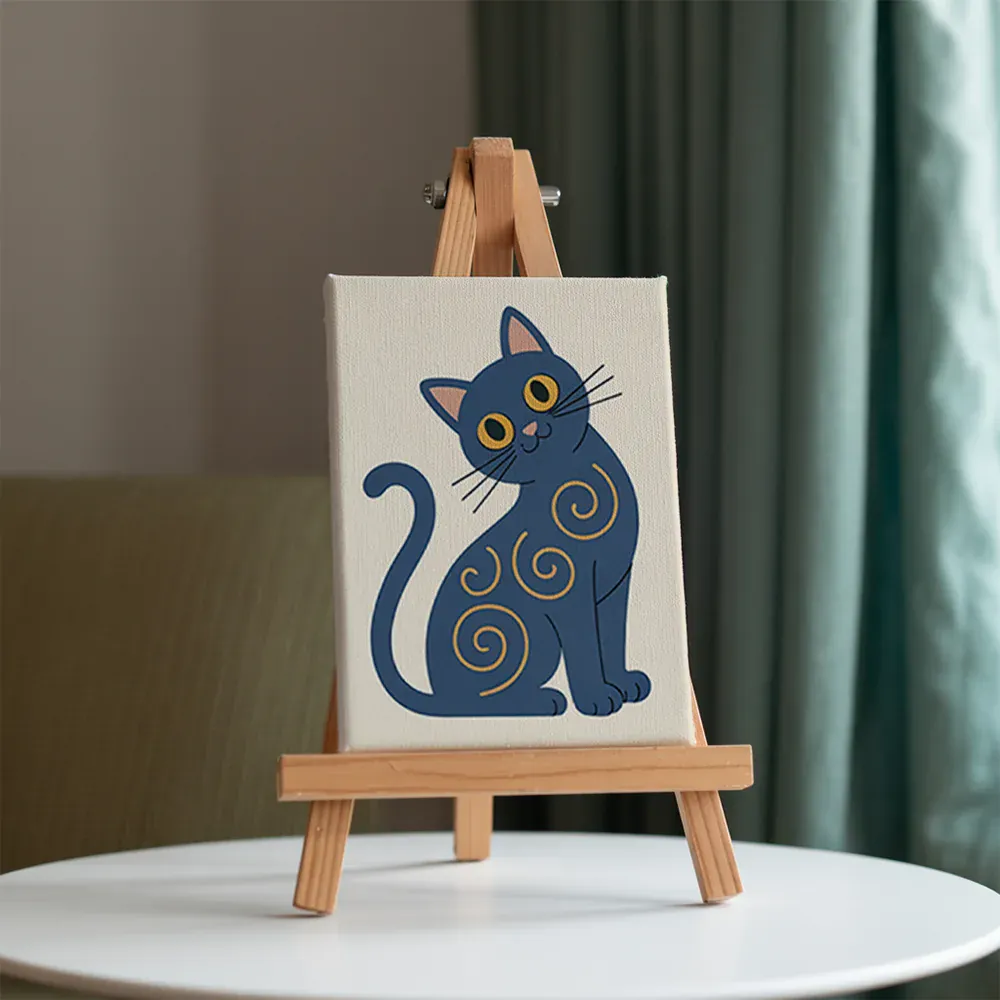 Malen nach Zahlen – 6 Mini-Gemälde - Die Mod Cats-Kollektion - Image 4