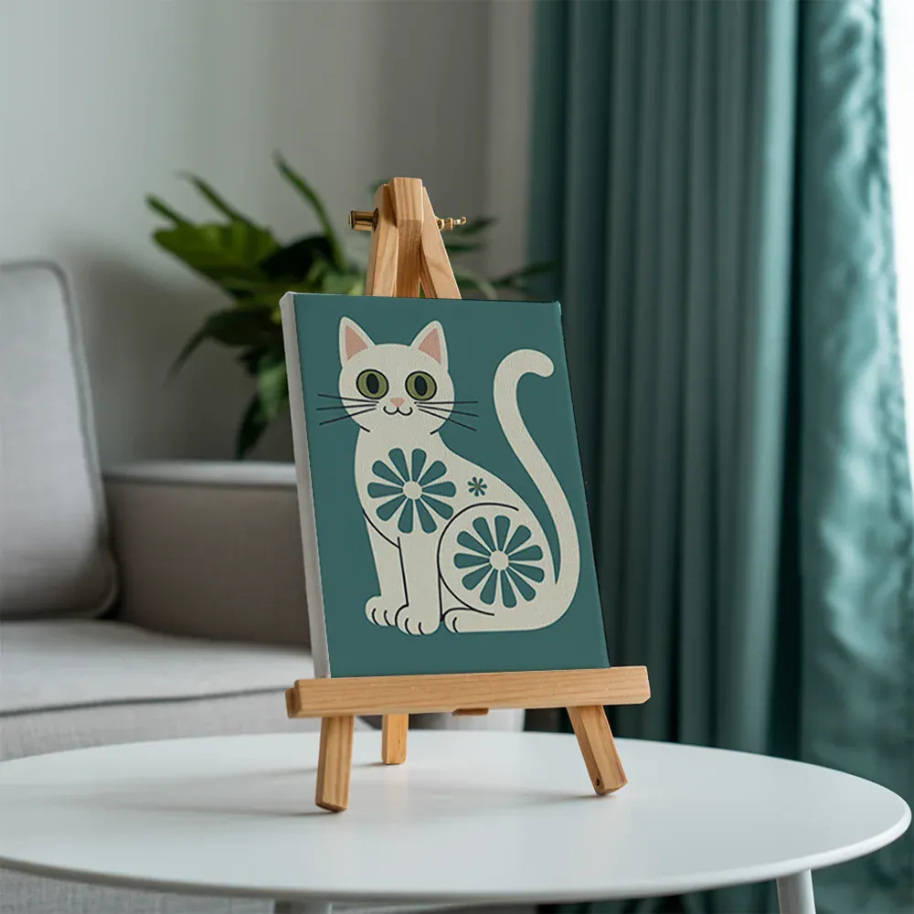 Malen nach Zahlen – 6 Mini-Gemälde - Die Mod Cats-Kollektion - Image 6