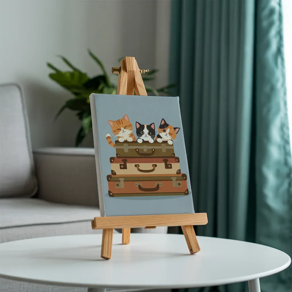 Malen nach Zahlen – 6 Mini-Gemälde - Gemütliche Kitty-Ecke - Image 6