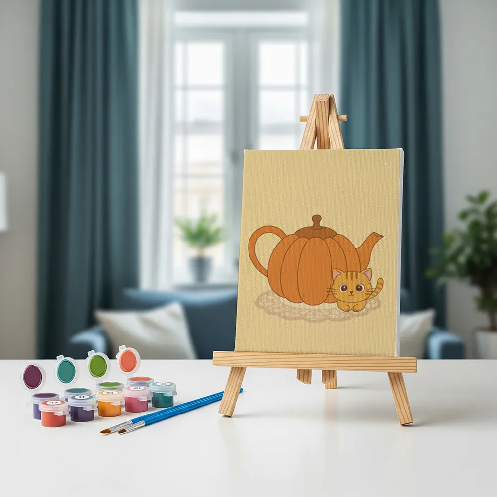 Malen nach Zahlen – 6 Mini-Gemälde - Herbst-Eigentümlichkeit - Image 3