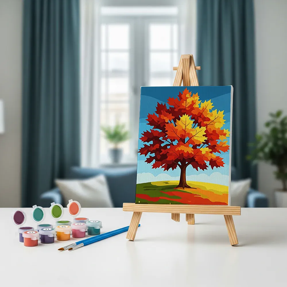 Malen nach Zahlen – 6 Mini-Gemälde - Herfstgloed-serie - Image 3
