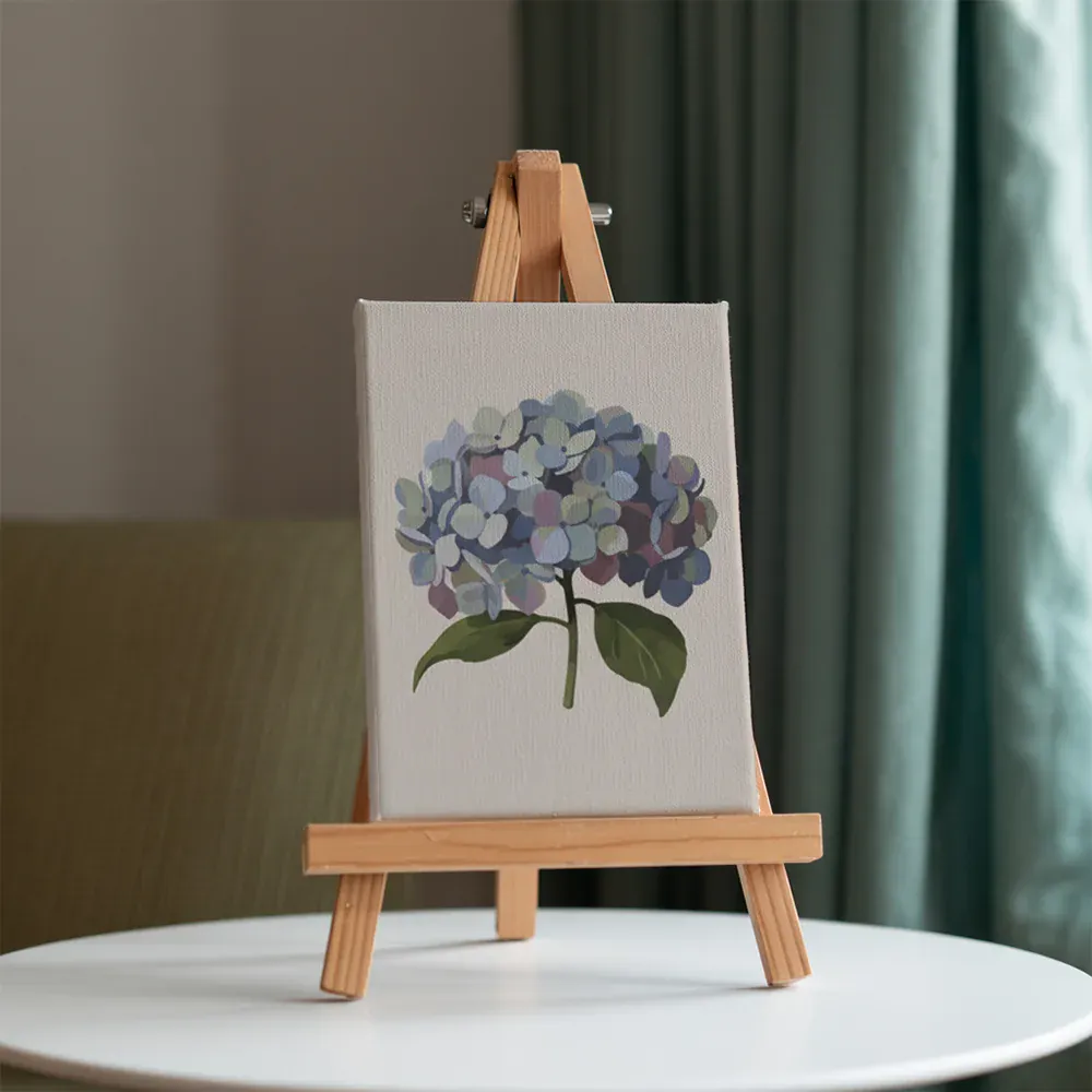 Malen nach Zahlen – 6 Mini-Gemälde - Hortensie Abschied - Image 4