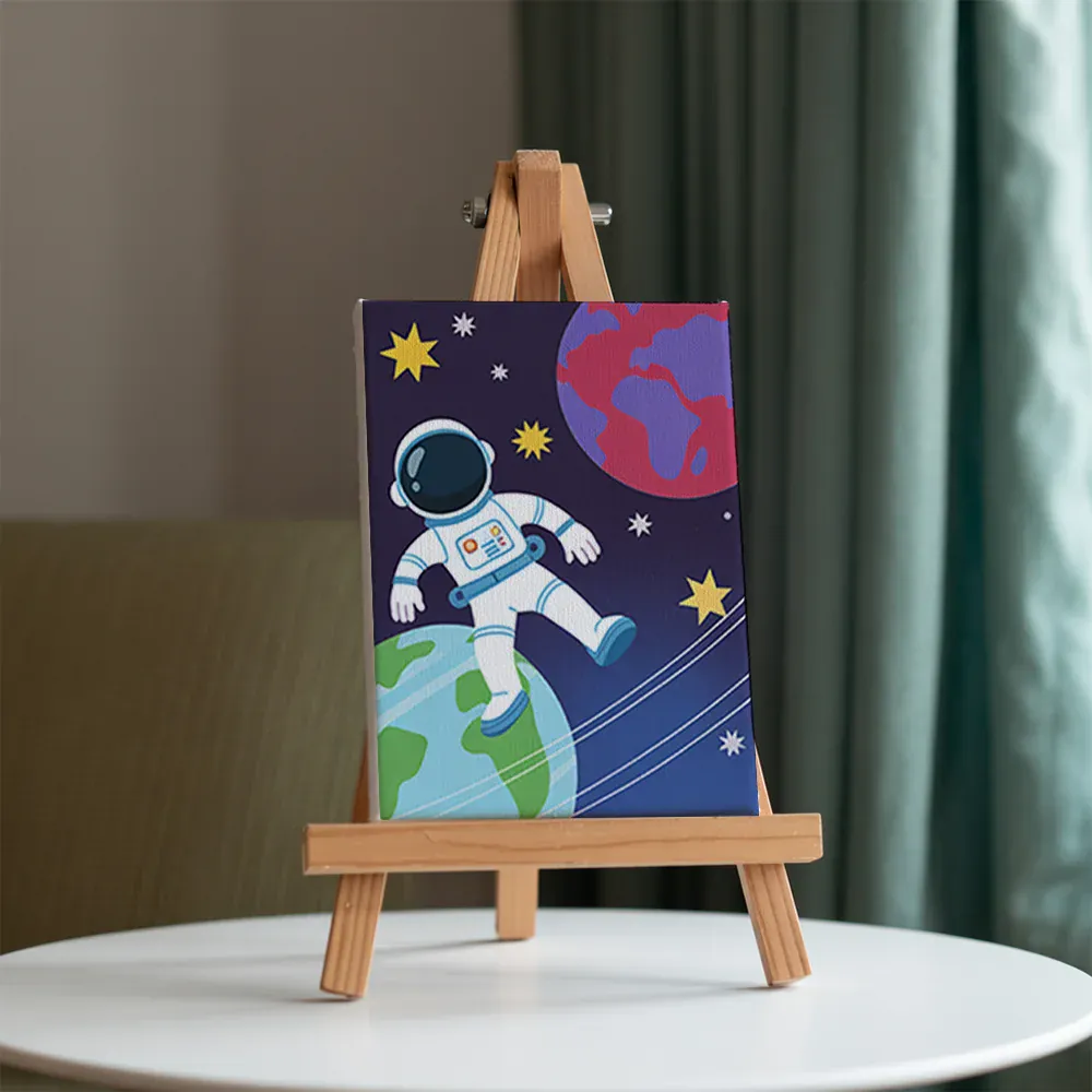 Malen nach Zahlen – 6 Mini-Gemälde - Kleine Astronauten - Image 4