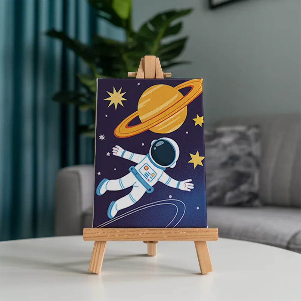 Malen nach Zahlen – 6 Mini-Gemälde - Kleine Astronauten - Image 5