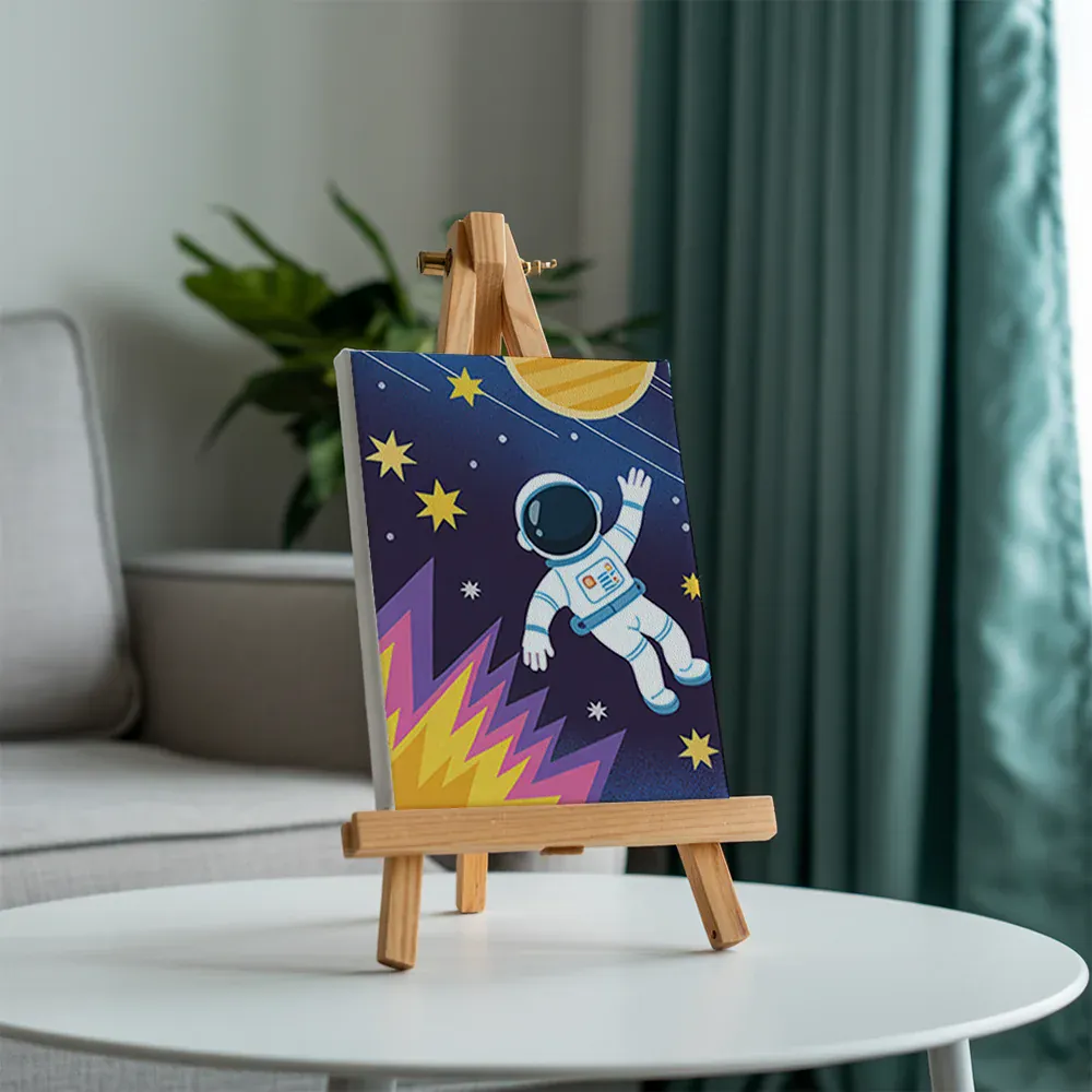 Malen nach Zahlen – 6 Mini-Gemälde - Kleine Astronauten - Image 6