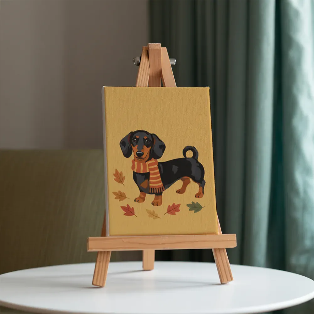 Malen nach Zahlen – 6 Mini-Gemälde - Retro Hundetage - Image 4