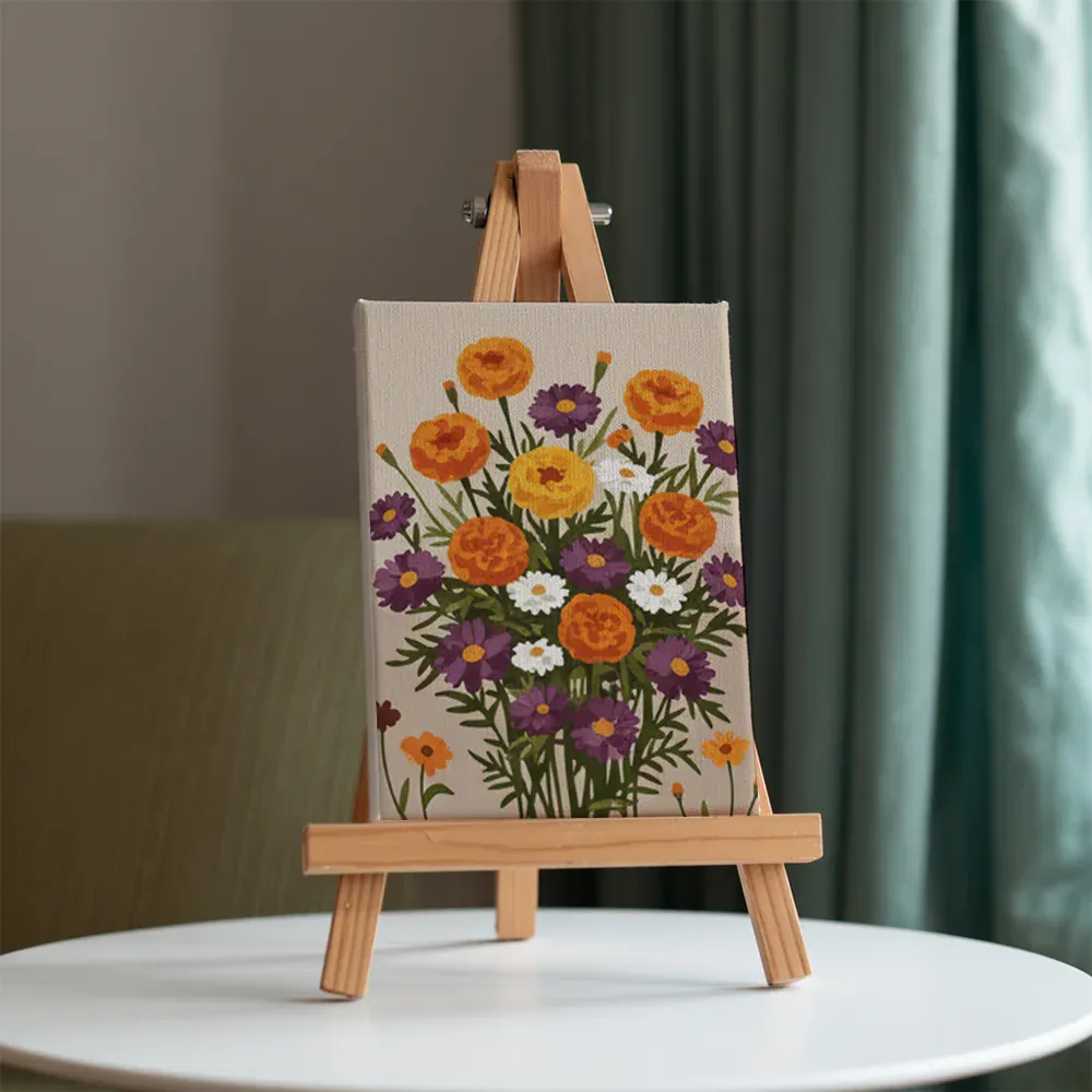 Malen nach Zahlen – 6 Mini-Gemälde - Saisonblüte - Image 4