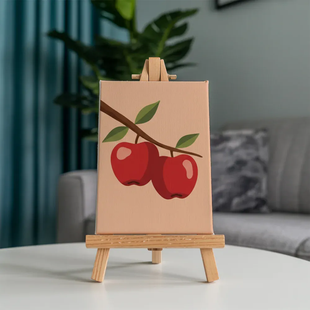 Malen nach Zahlen – 6 Mini-Gemälde - Spaziergang durch den Apfelgarten - Image 5