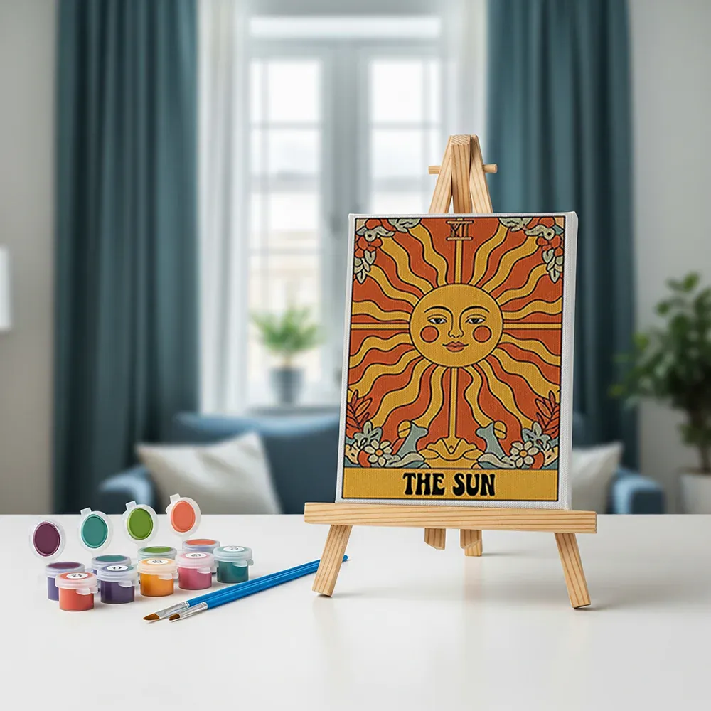 Malen nach Zahlen – 6 Mini-Gemälde - Tarot Vibe Kollektion - Image 3