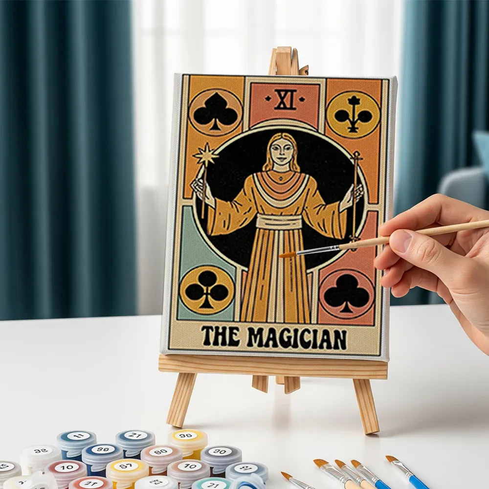 Malen nach Zahlen – 6 Mini-Gemälde - Tarot Vibe Kollektion - Image 7