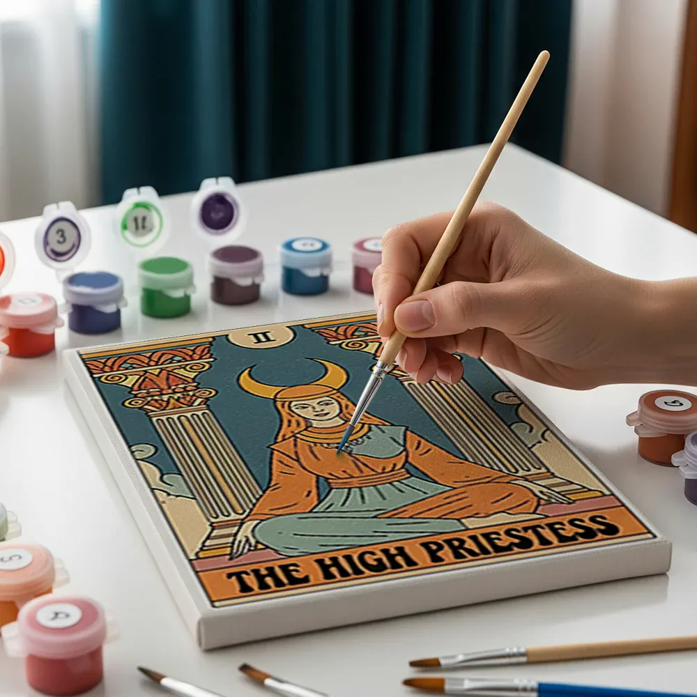Malen nach Zahlen – 6 Mini-Gemälde - Tarot Vibe Kollektion - Image 8