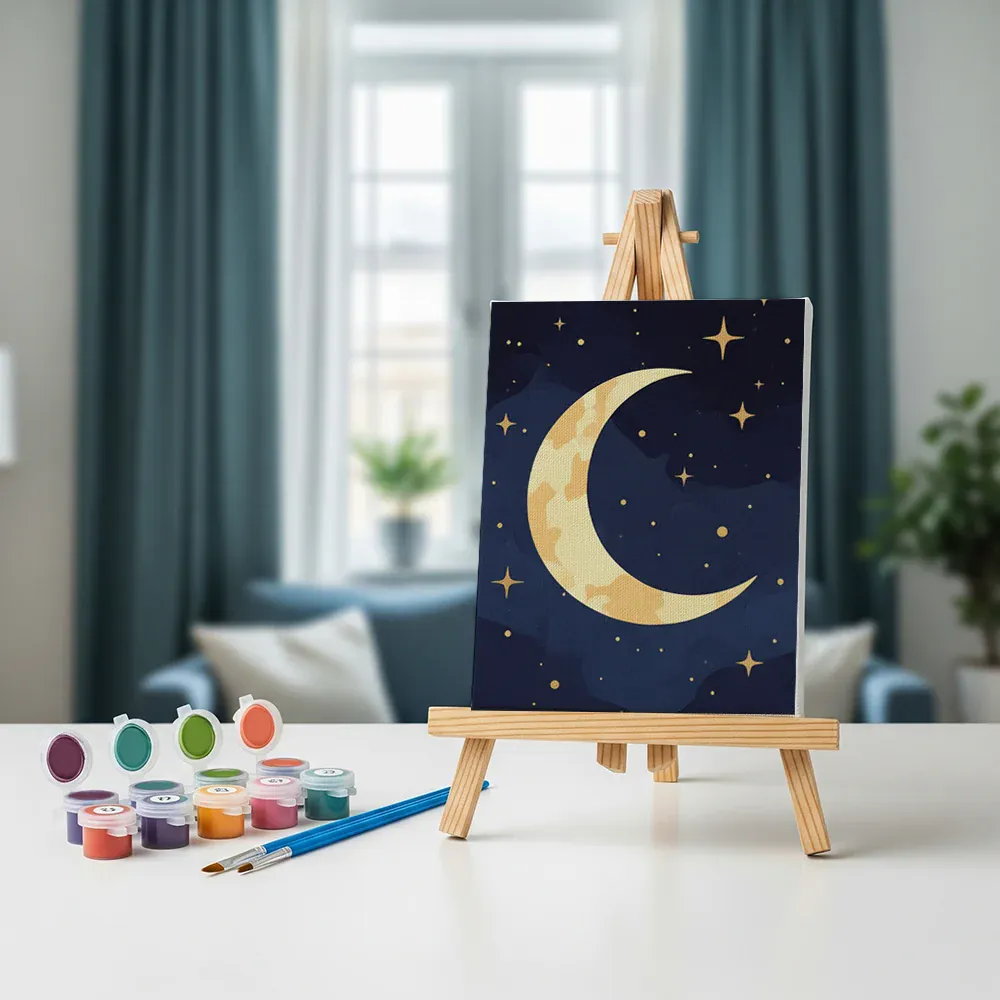 Malen nach Zahlen – 6 Mini-Gemälde - Verzauberter Himmel - Image 3