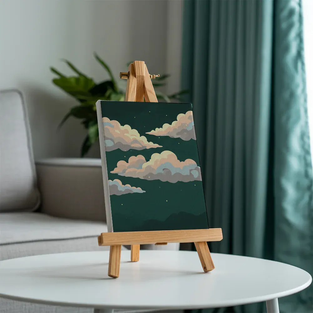 Malen nach Zahlen – 6 Mini-Gemälde - Verzauberter Himmel - Image 5