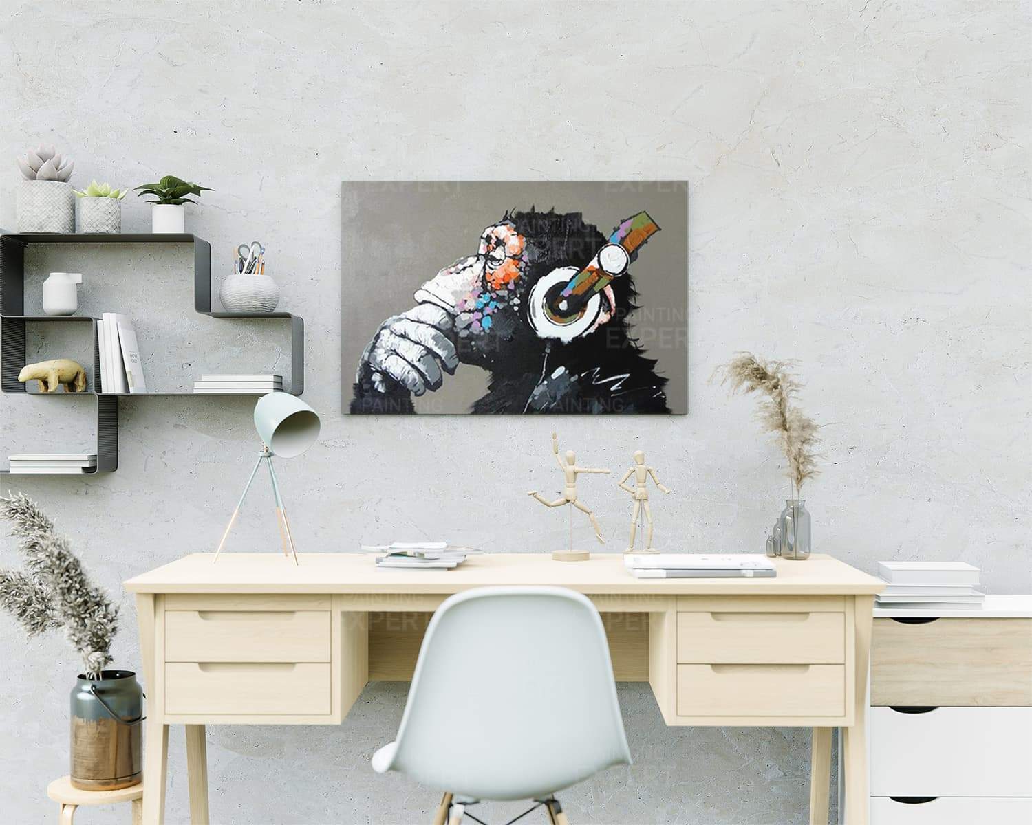 Malen nach Zahlen Affe Kopfhörer - Image 2