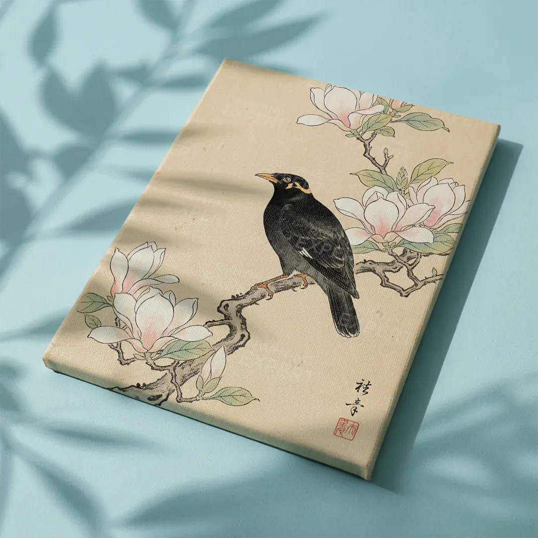 Malen nach Zahlen Amsel bei Magnolie Japan - Image 5