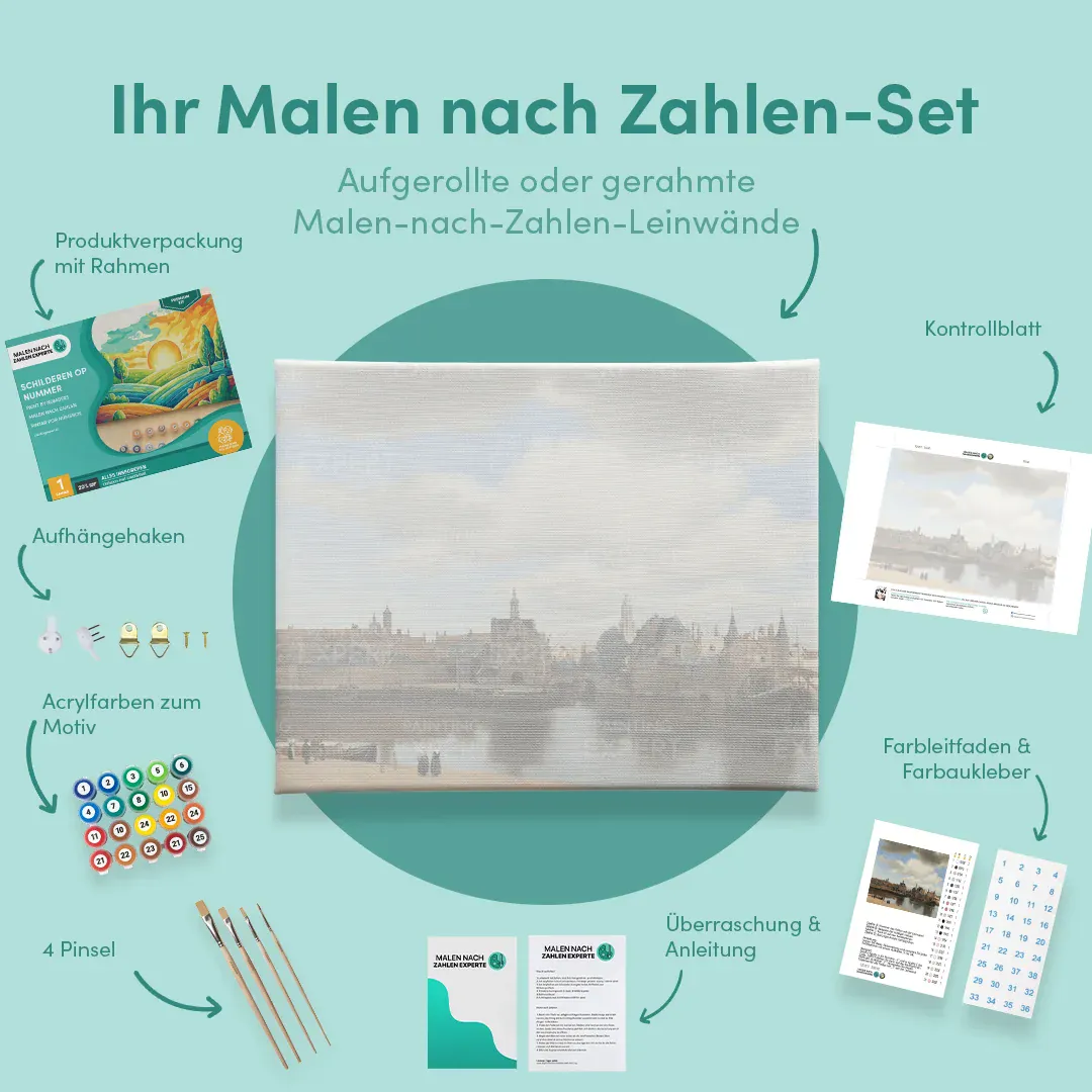 Malen nach Zahlen Ansicht von Delft - Image 5