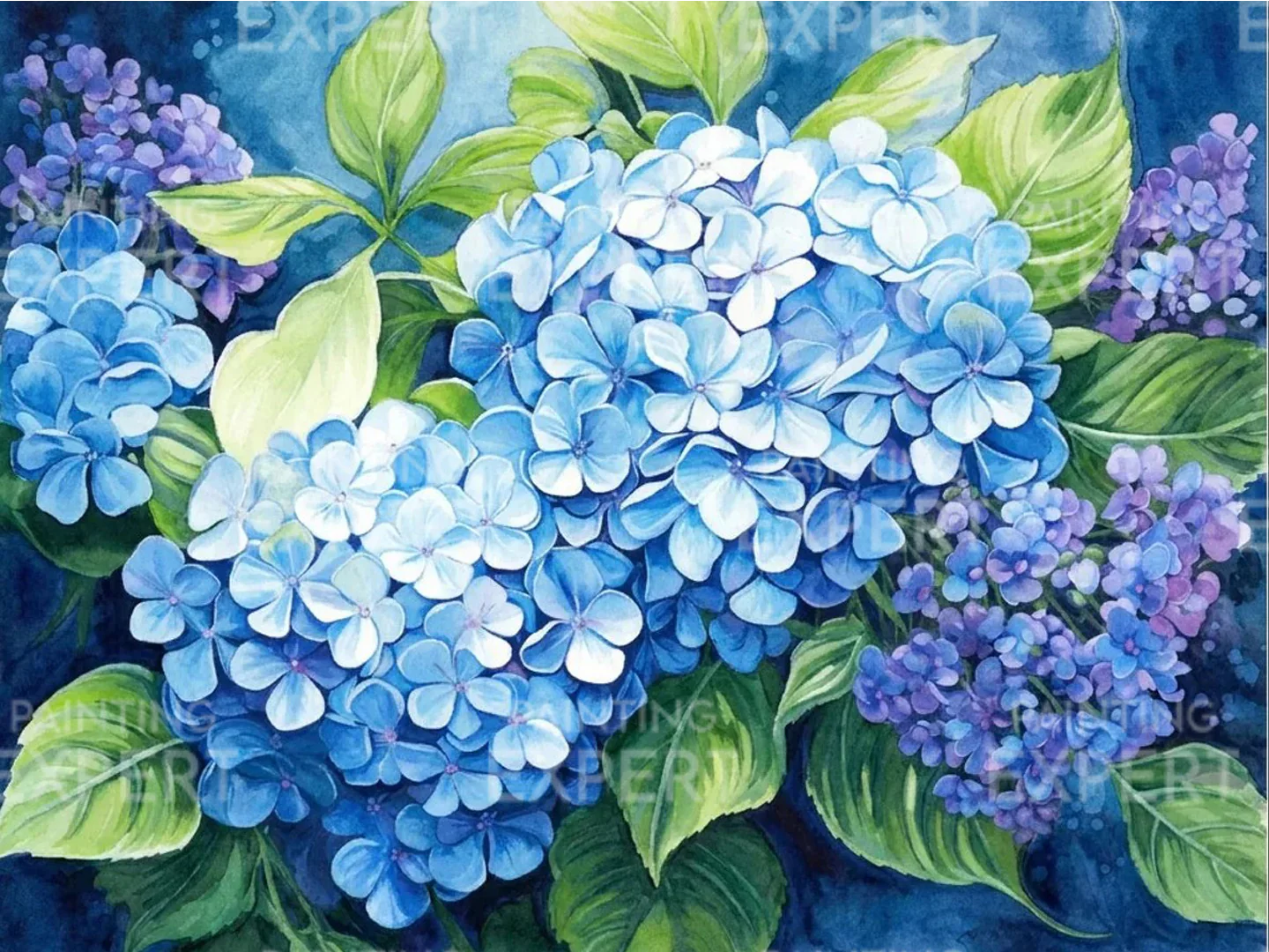 Malen nach Zahlen Blaue Hortensie - Image 2