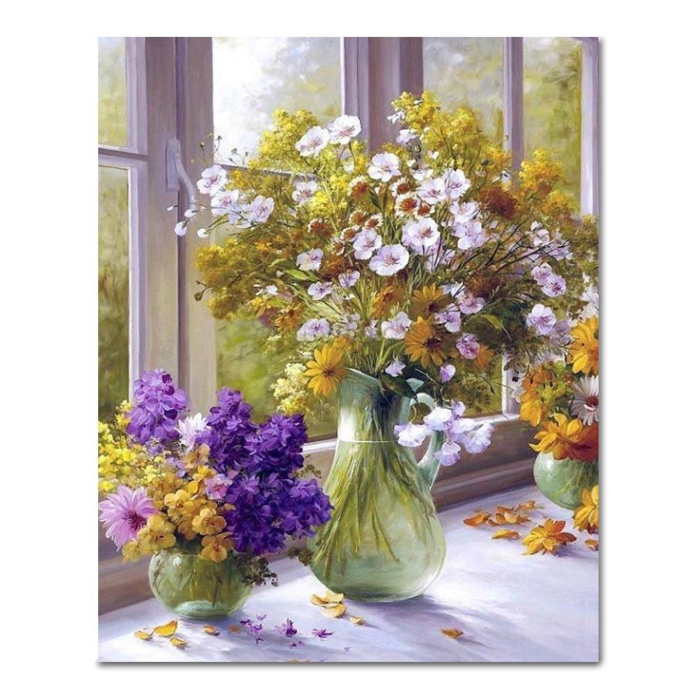 Malen nach Zahlen Blumen am Fenster - Image 7