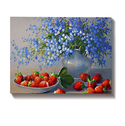 Malen nach Zahlen Blumen mit Erdbeere - Image 7