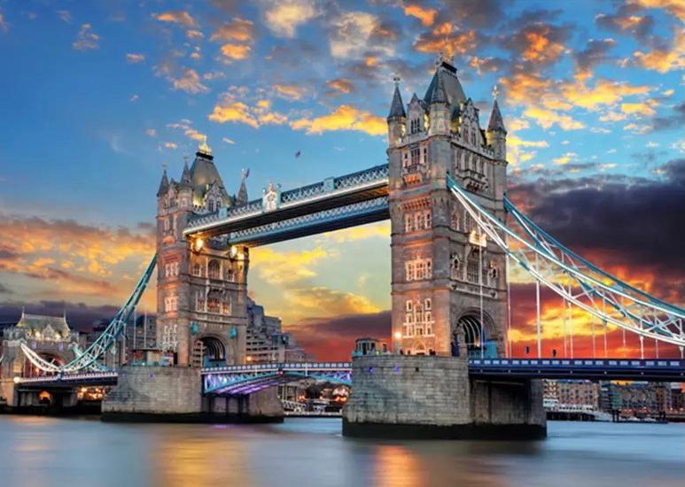 Malen nach Zahlen Bridge of London mit Sonnenuntergang - Image 7