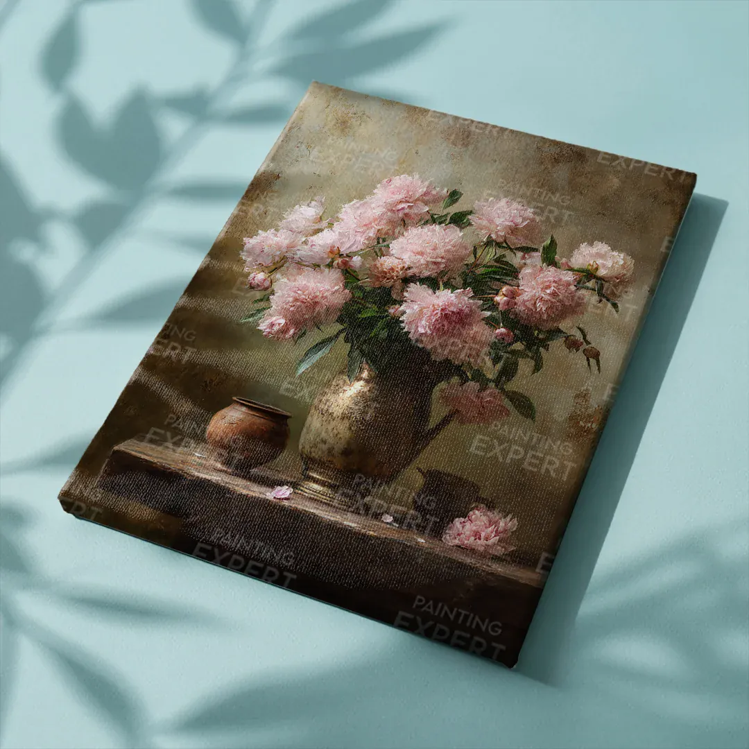 Malen nach Zahlen Brocante Rosa Pfingstrosen - Image 4